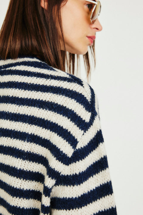 Pull Manga Longa Listras Fem