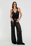 Calça Pantalona Tricot Rede