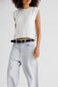Top Cropped Tricot Box Fem