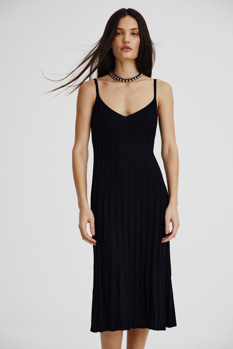 Vestido Plissado Tricot