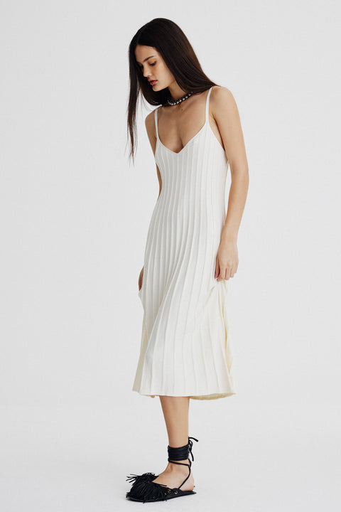 Vestido Plissado Tricot