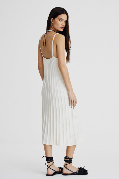 Vestido Plissado Tricot