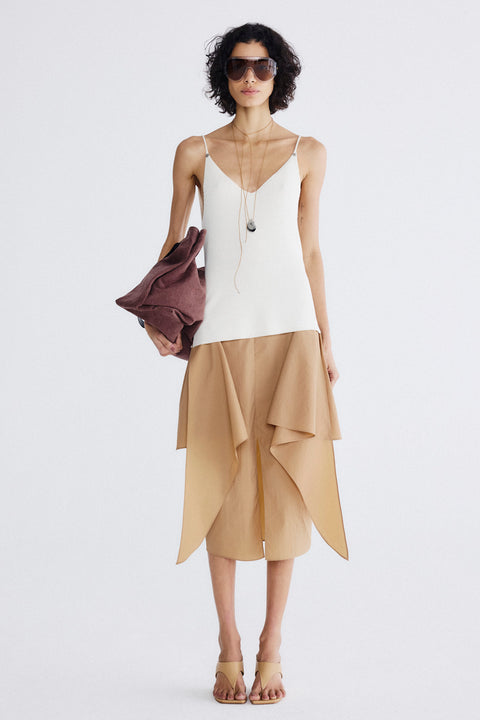 Top Alça Decote V Tricot