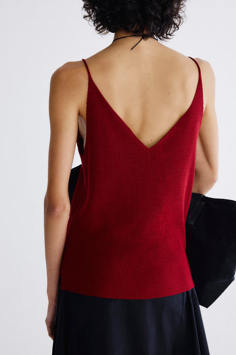 Top Alça Decote V Tricot