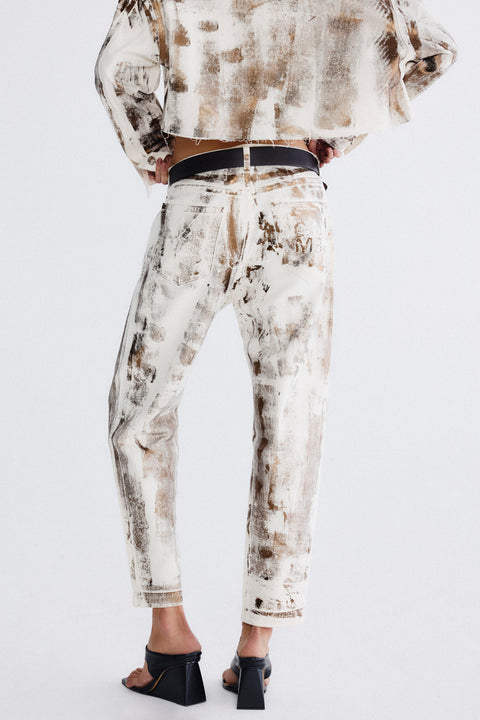 Calça Jeans Reta Foil Fem