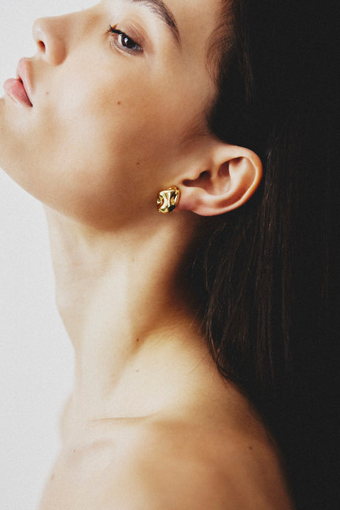 brinco orgânico ouro