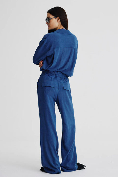 Calça Reta Algodão Gaze