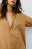 Camisa Oversized de Linho Manga Longa Fem