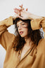 Camisa Oversized de Linho Manga Longa Fem