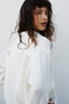 Camisa Oversized de Linho Manga Longa Fem