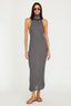 Vestido Longo Gola Alta Tricot