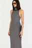 Vestido Longo Gola Alta Tricot