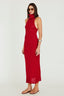 Vestido Longo Gola Alta Tricot