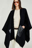 Poncho Bolso Couro Fem