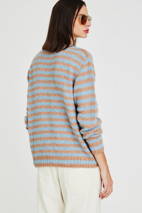 Pull Manga Longa Listras Fem