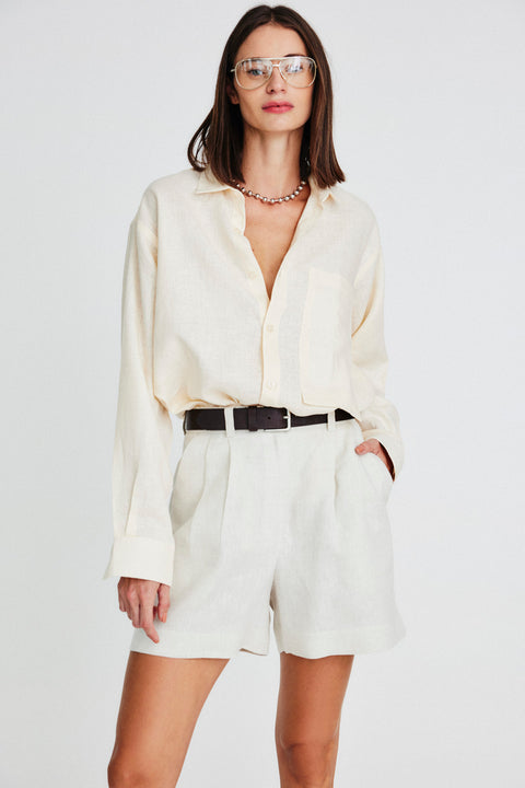 Camisa Oversized Linho Puro Fem