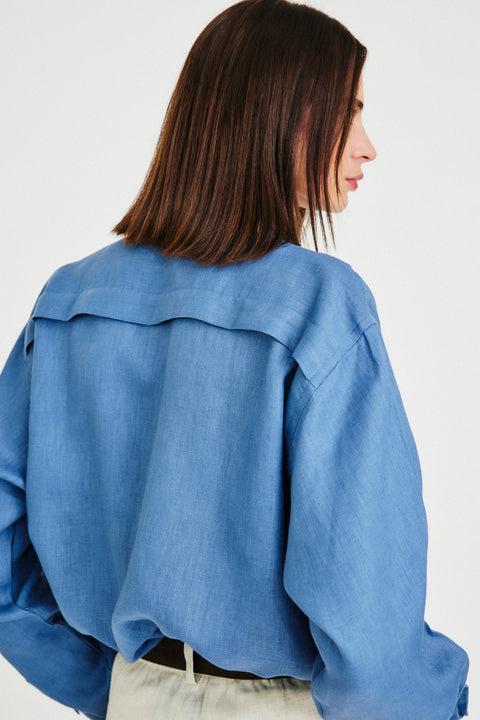 Camisa Oversized Linho Puro Fem