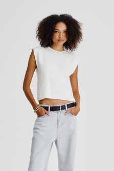 Top Cropped Tricot Box Fem