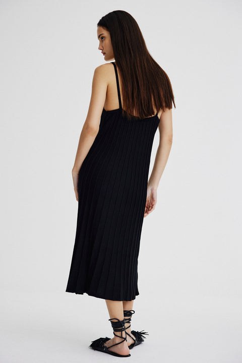 Vestido Plissado Tricot