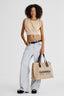 Top Cropped Tricot Estonado Fem