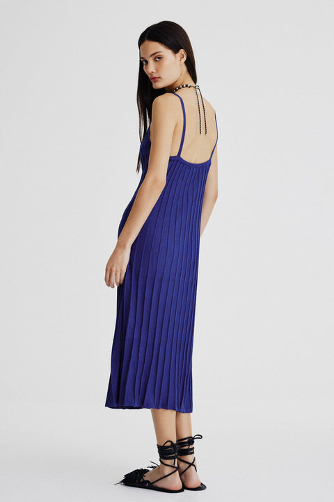 Vestido Plissado Tricot