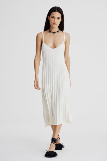 Vestido Plissado Tricot
