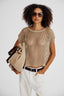 Top Tricot Box Lurex Fem