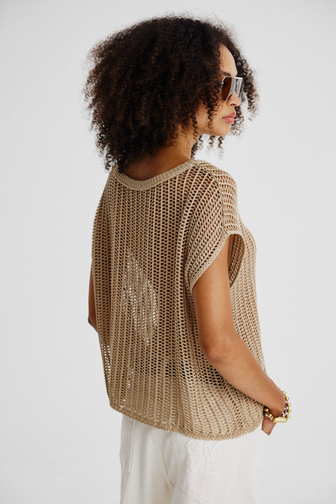 Top Tricot Box Lurex Fem