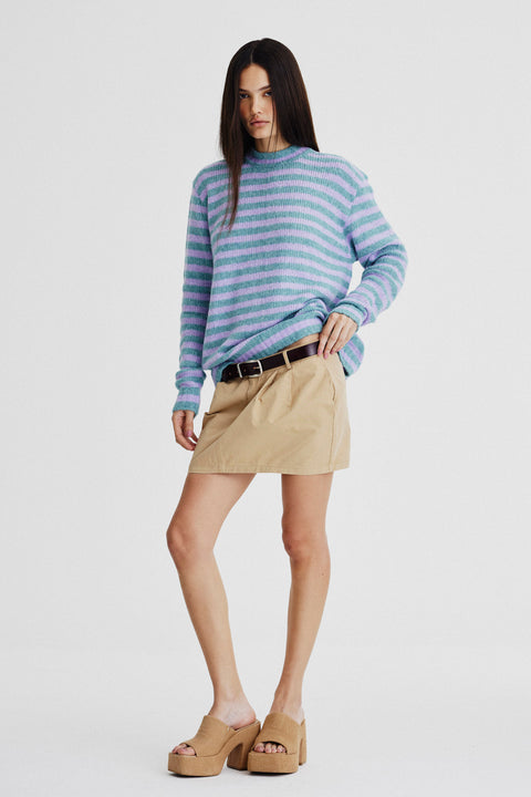 Pull Manga Longa Listras Fem