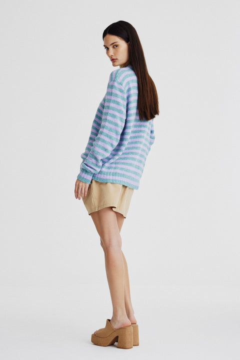 Pull Manga Longa Listras Fem