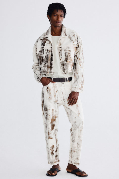 Jaqueta Oversized a Fio Foil Masc