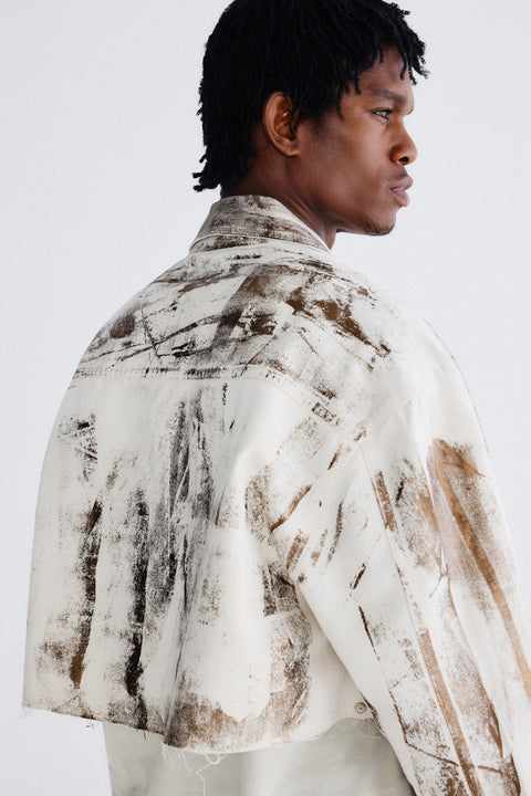 Jaqueta Oversized a Fio Foil Masc