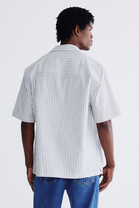 Camisa Gola Havaiana Listras Masc