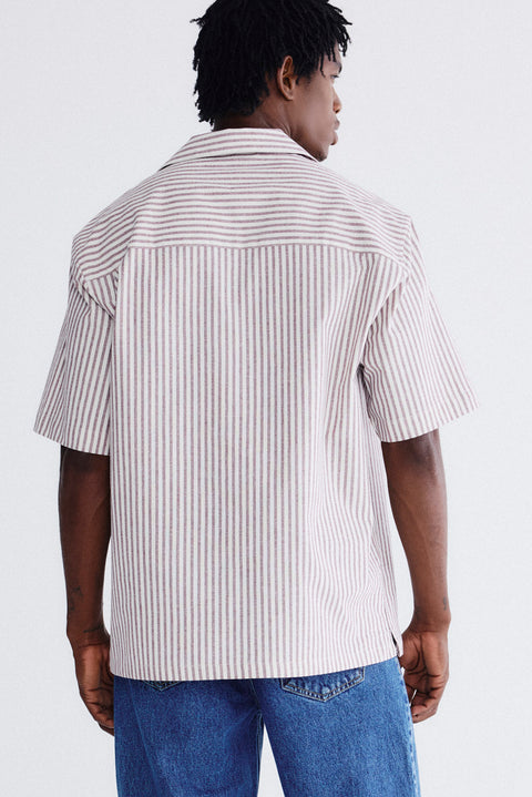 Camisa Gola Havaiana Listras Masc