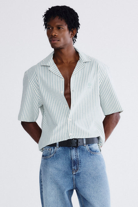 Camisa Gola Havaiana Listras Masc