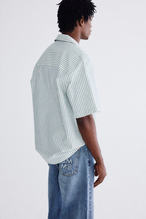 Camisa Gola Havaiana Listras Masc