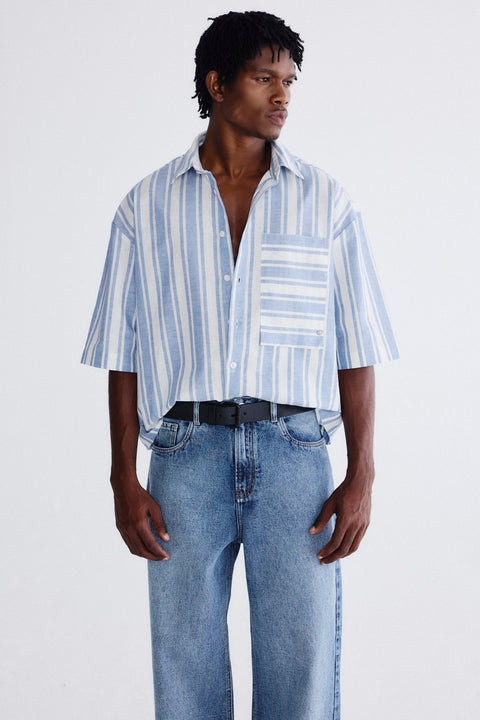 Camisa Box Fit Listras Masc