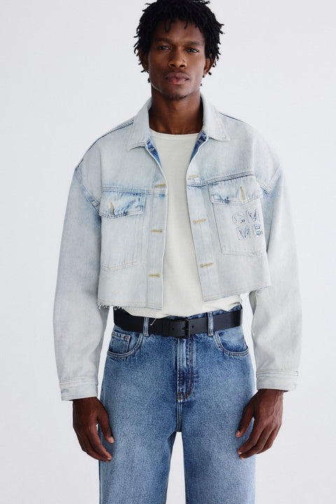 Jaqueta Oversized Jeans a Fio Masc