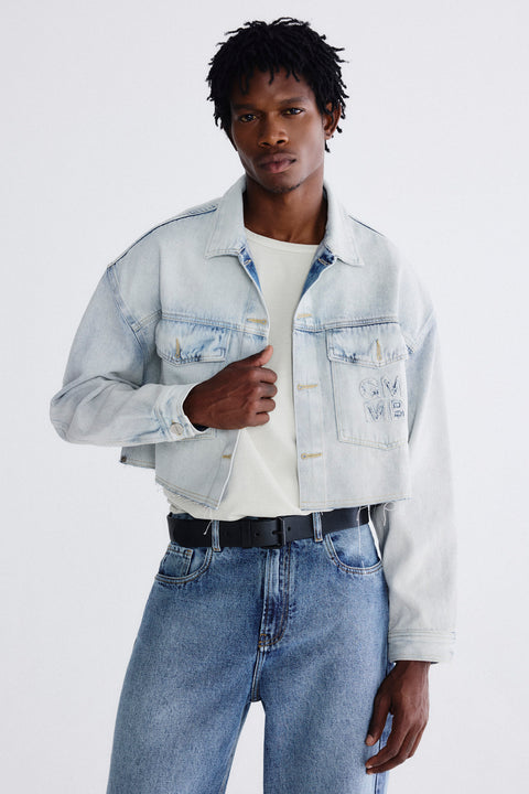 Jaqueta Oversized Jeans a Fio Masc
