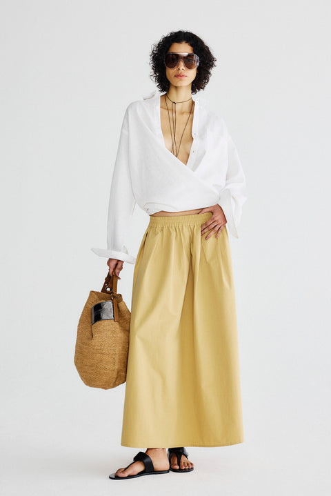 Saia Midi Godê Tricoline