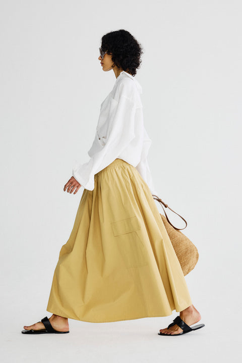 Saia Midi Godê Tricoline