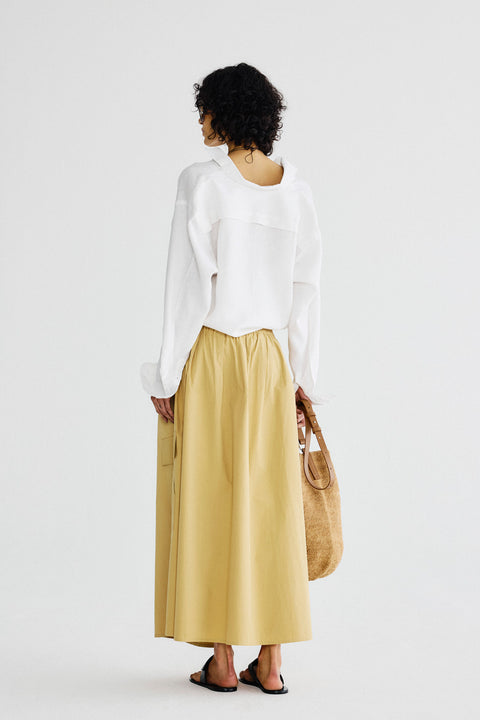 Saia Midi Godê Tricoline