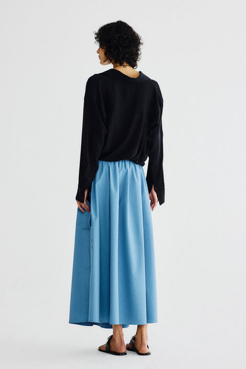 Saia Midi Godê Tricoline