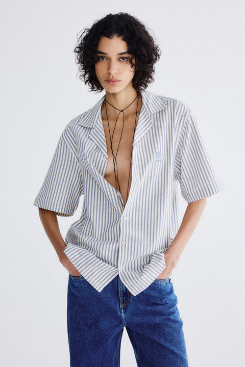 Camisa Gola Havaiana Listras Fem