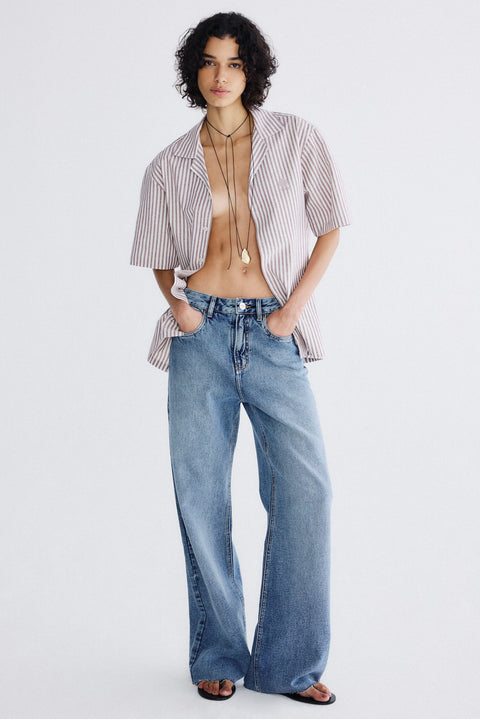 Camisa Gola Havaiana Listras Fem