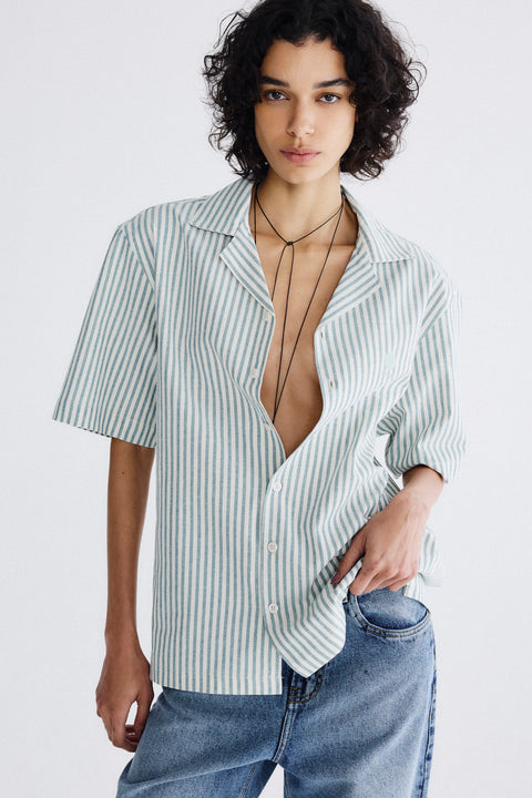 Camisa Gola Havaiana Listras Fem