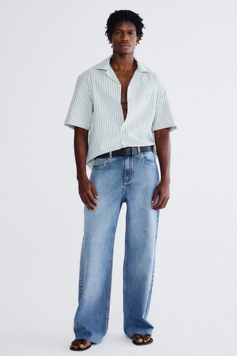 Camisa Gola Havaiana Listras Masc