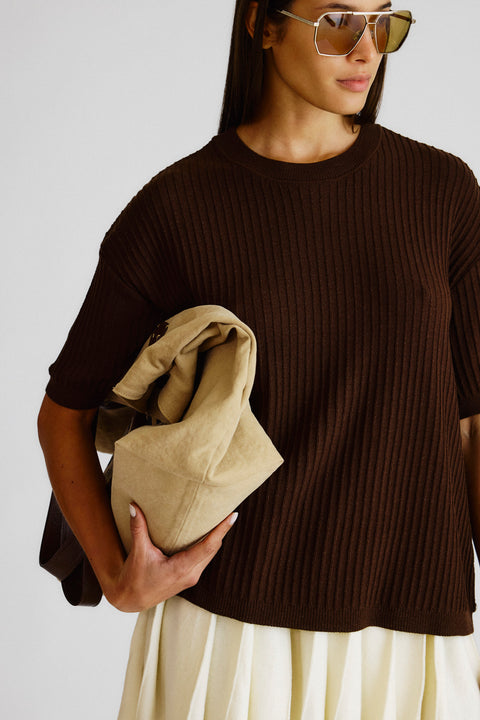 T-Shirt Tricot Canelada Fem