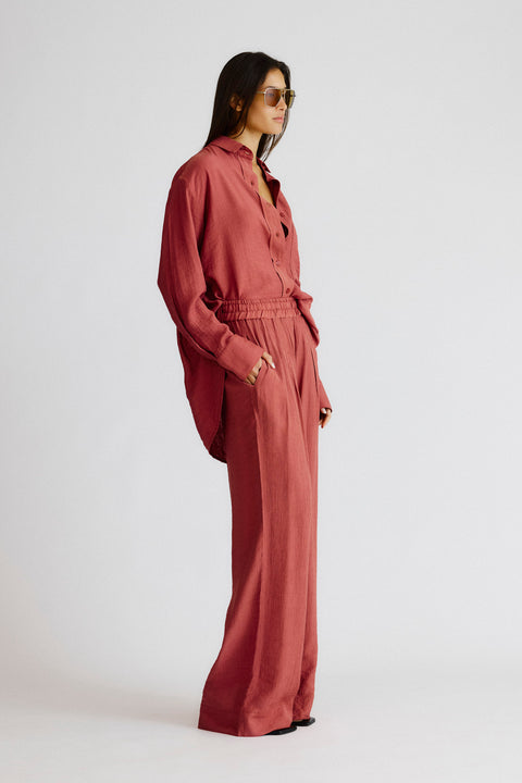 Calça Reta Rayon Fem