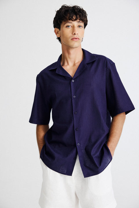 Camisa Gola Havaiana Manga Curta Masc